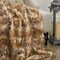 Edge Collections - Brown - Luxury Faux Fur Decorative Throw Blanket - 1 Piece